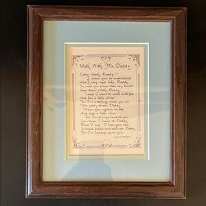 Brown Framed Inspirational Poem Wall Art
